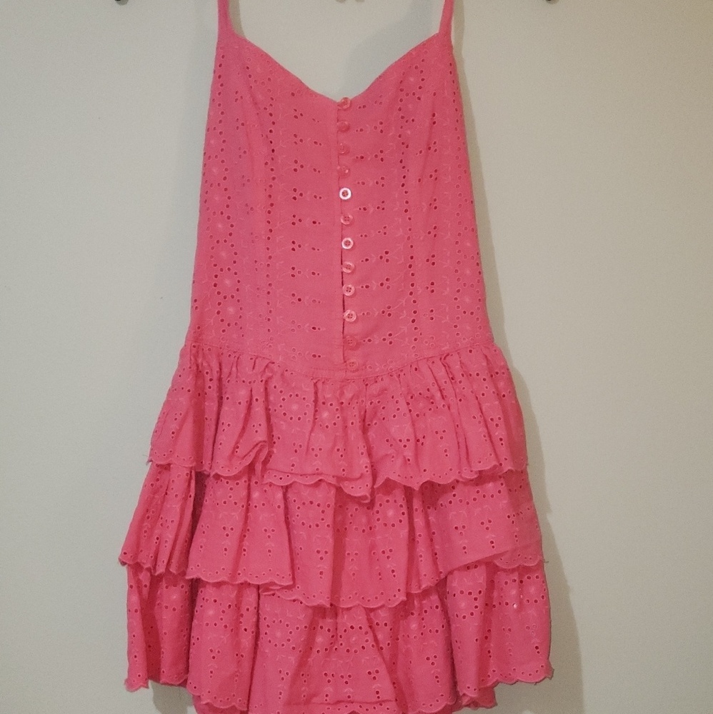 Vintage ruffled halter dress.
